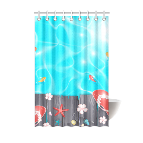 Lovely Summer Poolside Shower Curtain 48"x72"
