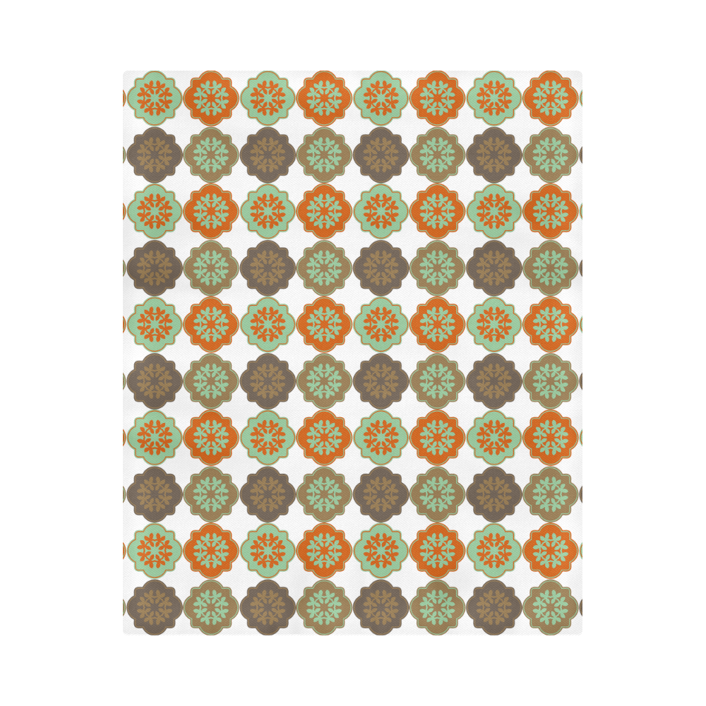 Decorative Quatrefoil Moroccan Trellis Duvet Cover 86"x70" ( All-over-print)