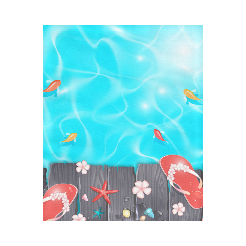 Lovely Summer Poolside Duvet Cover 86"x70" ( All-over-print)