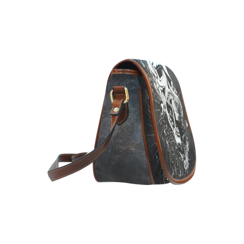 Dark Gothic Skull Saddle Bag/Small (Model 1649) Full Customization