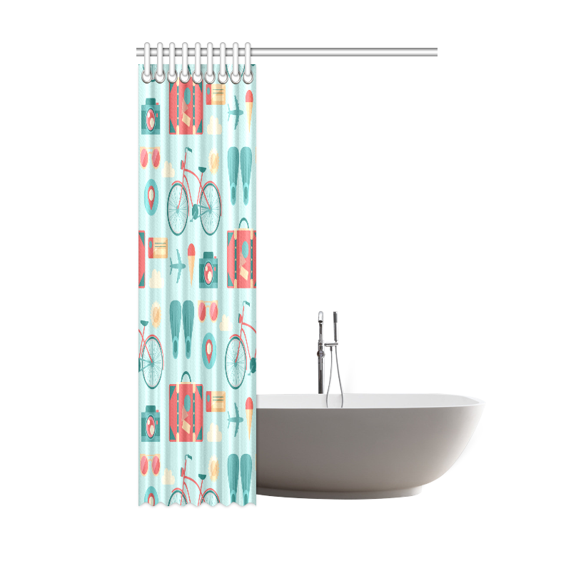 Let's Travel! Shower Curtain 48"x72"
