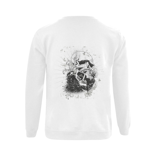 Dark Gothic Skull Gildan Crewneck Sweatshirt(NEW) (Model H01)