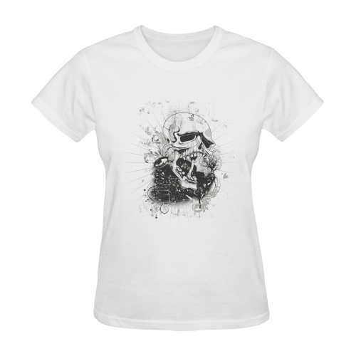 Dark Gothic Skull Sunny Women's T-shirt (Model T05)