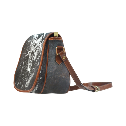 Dark Gothic Skull Saddle Bag/Small (Model 1649) Full Customization