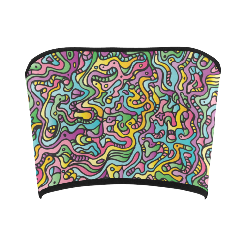 Colorful Tidal Pool, abstract animals, doodle Bandeau Top