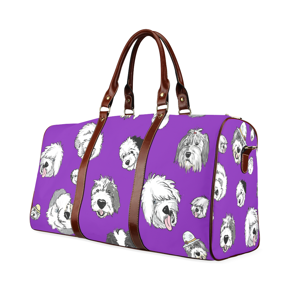OES Faces Royal Purple Waterproof Travel Bag/Large (Model 1639)
