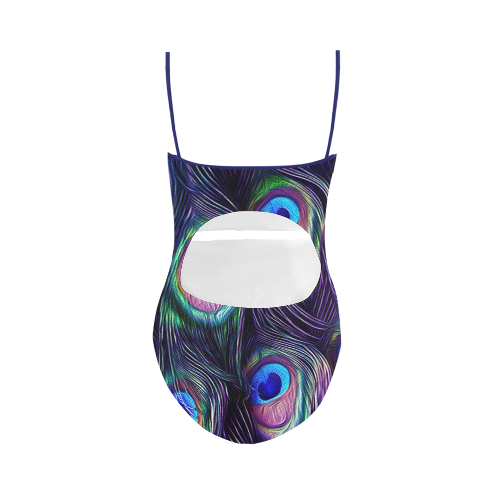 Peacock Feather Strap Swimsuit ( Model S05)