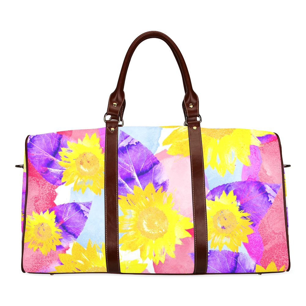 Sunflower Waterproof Travel Bag/Small (Model 1639)