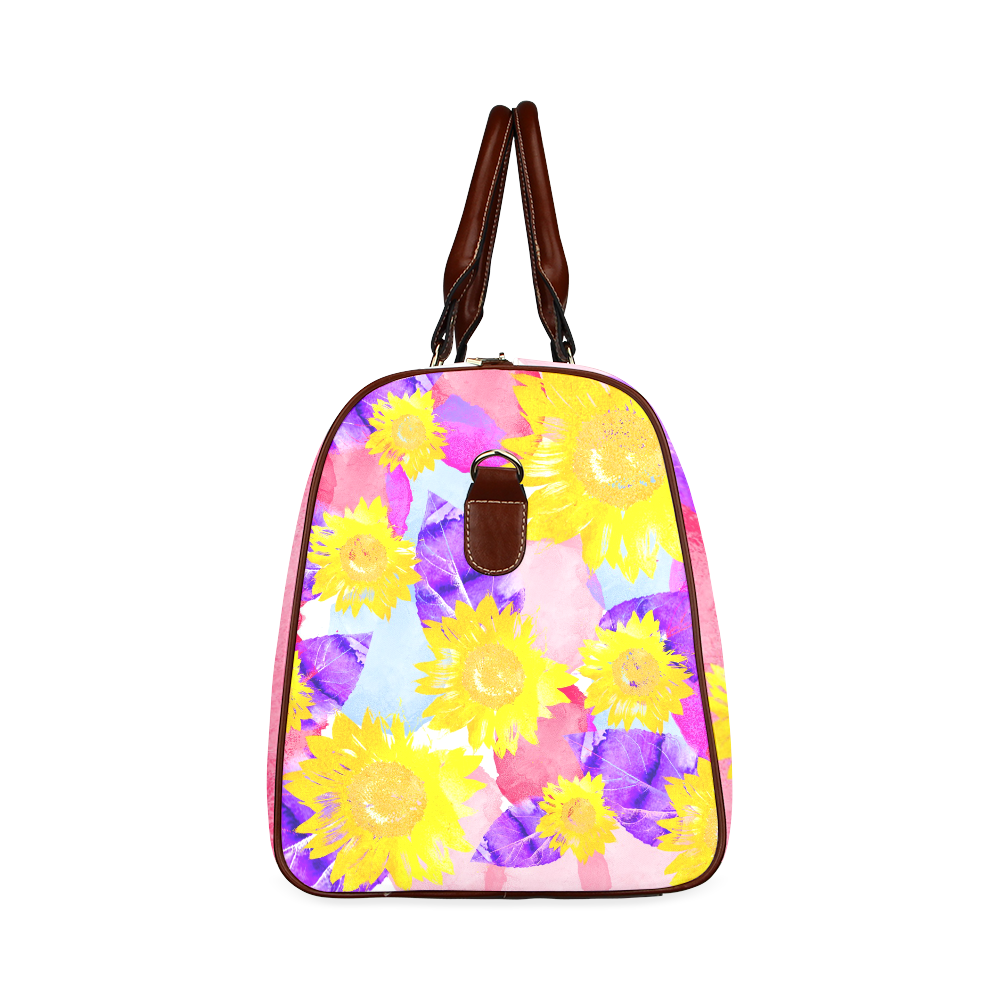 Sunflower Waterproof Travel Bag/Small (Model 1639)