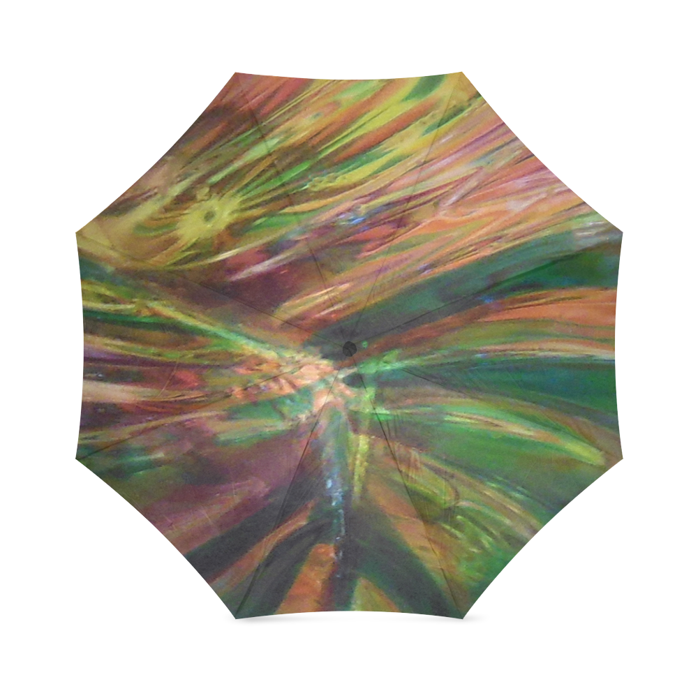 Abstract Colorful Glass Foldable Umbrella (Model U01)