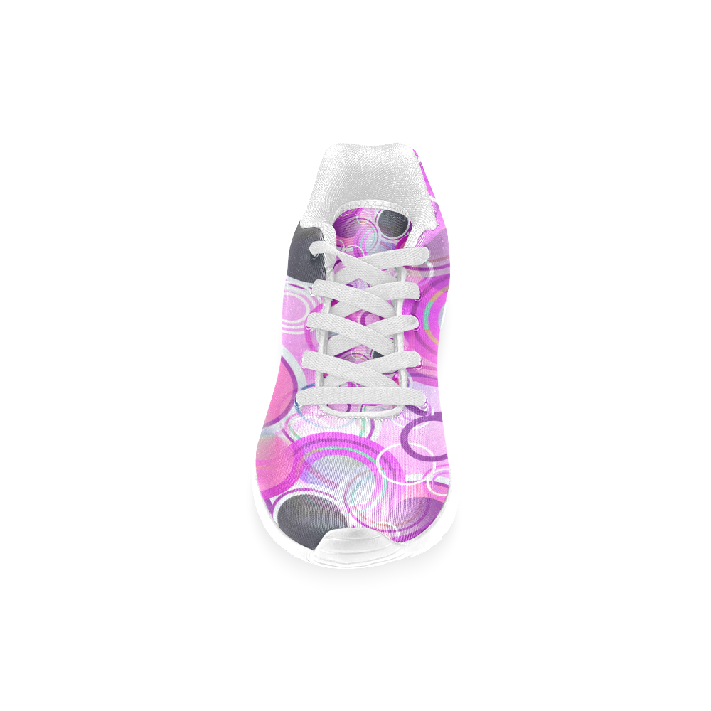 Pink Bubbles Women’s Running Shoes (Model 020)