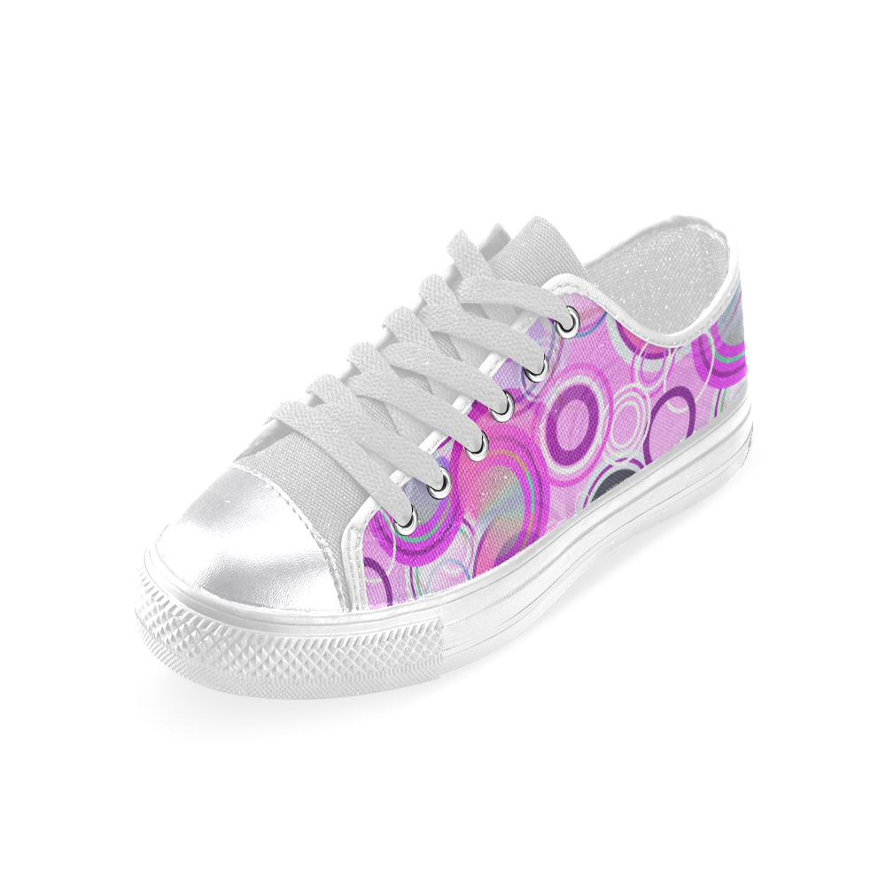 Pink Bubbles Women's Classic Canvas Shoes (Model 018)