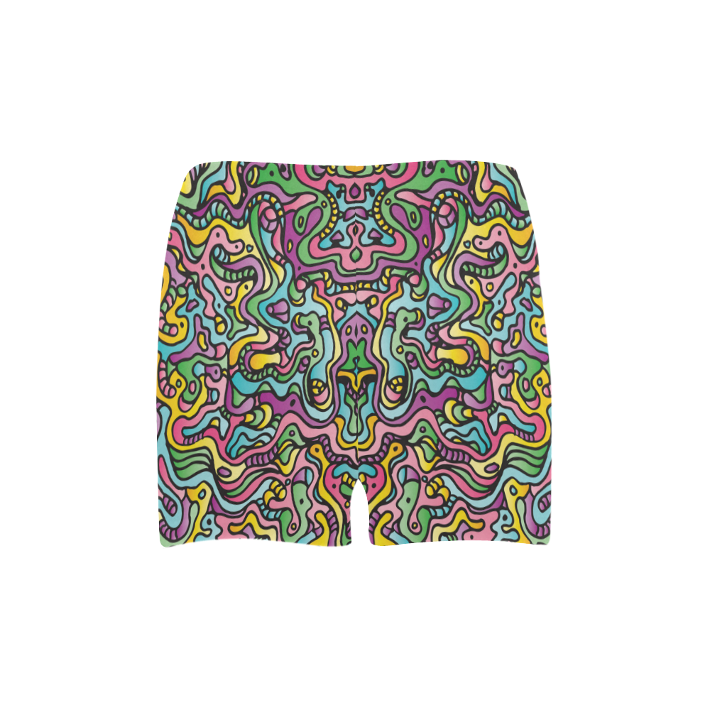 Colorful Tidal Pool, abstract animals, doodle Briseis Skinny Shorts (Model L04)