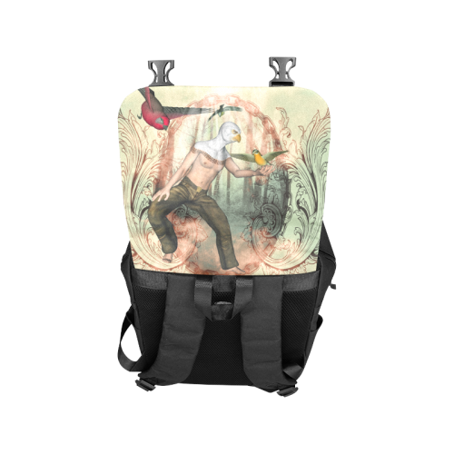The birdman with birds Casual Shoulders Backpack (Model 1623)