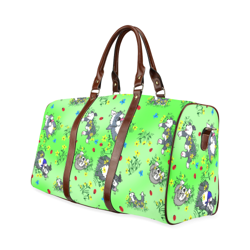 Sheepies in Daisys- Waterproof Travel Bag/Large (Model 1639)
