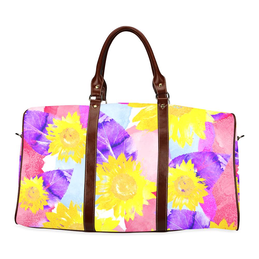 Sunflower Waterproof Travel Bag/Small (Model 1639)