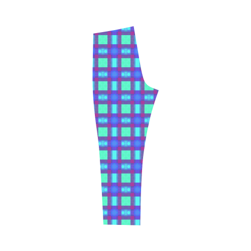 Bluish Plaid Capri Legging (Model L02)