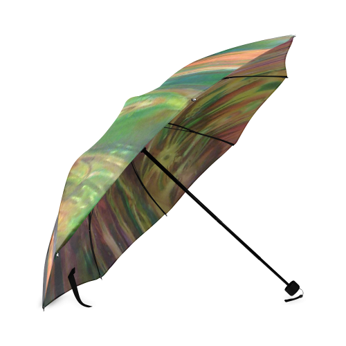Abstract Colorful Glass Foldable Umbrella (Model U01)