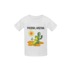 Phoenix Arizona Lizard under Saguaro Kid's  Classic T-shirt (Model T22)