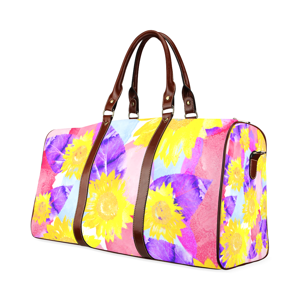 Sunflower Waterproof Travel Bag/Small (Model 1639)