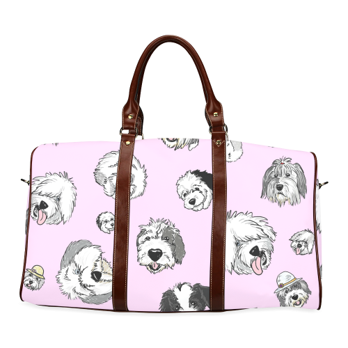 OES faces pink Waterproof Travel Bag/Large (Model 1639)