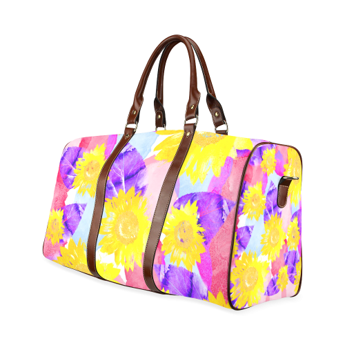 Sunflower Waterproof Travel Bag/Small (Model 1639)