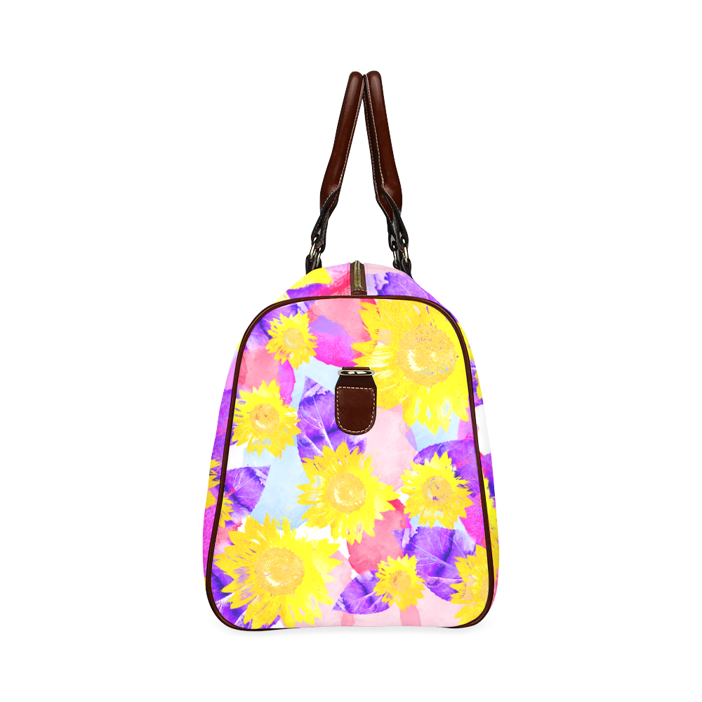 Sunflower Waterproof Travel Bag/Small (Model 1639)