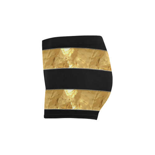 Black Gold Stripes Briseis Skinny Shorts (Model L04)
