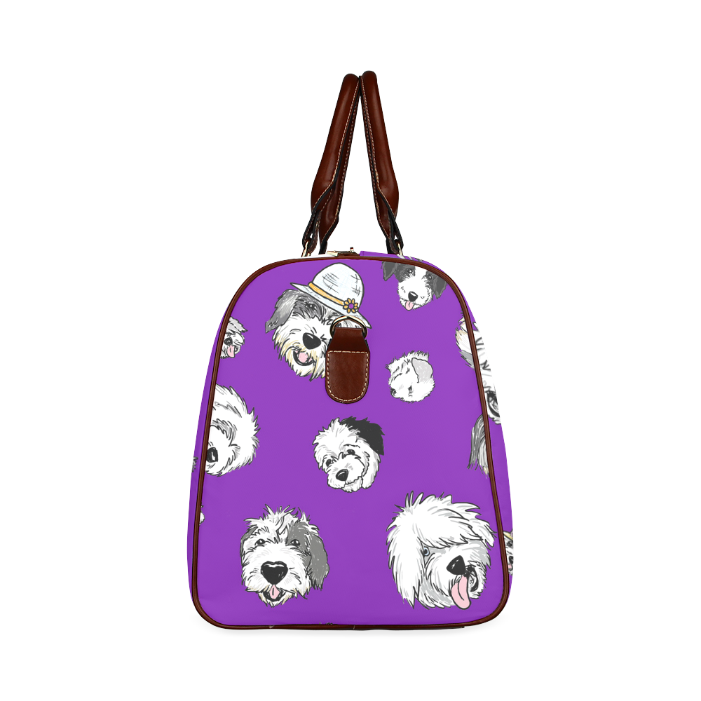 OES Faces Royal Purple Waterproof Travel Bag/Large (Model 1639)