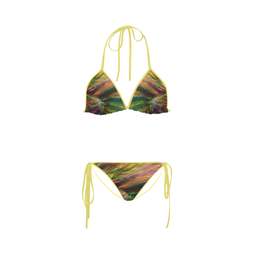 Abstract Colorful Glass Custom Bikini Swimsuit