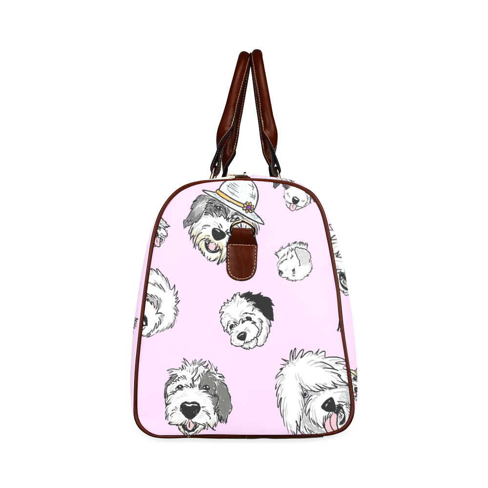 OES faces pink Waterproof Travel Bag/Large (Model 1639)