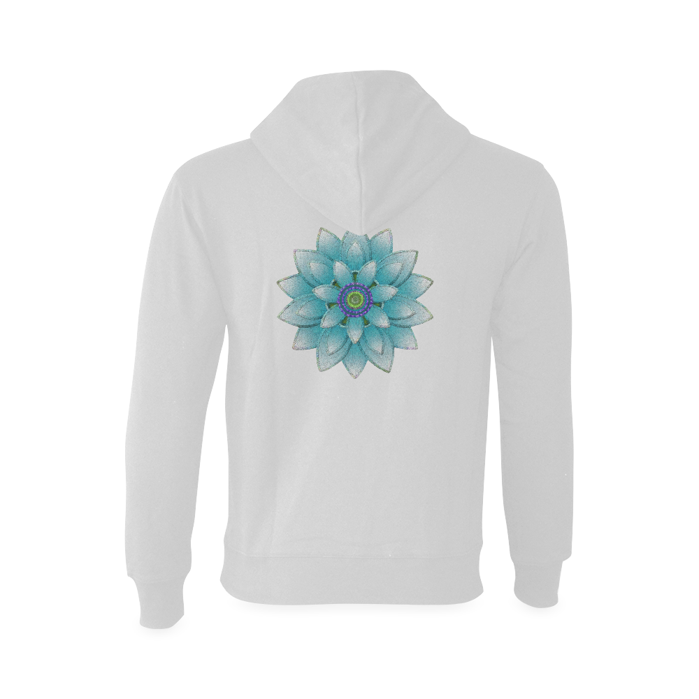 Turquoise Lotus Oceanus Hoodie Sweatshirt (Model H03)