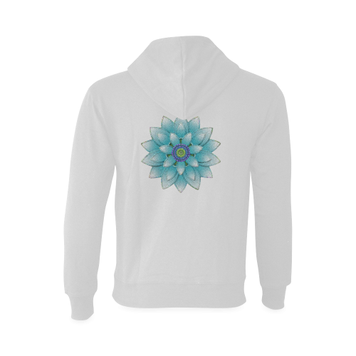 Turquoise Lotus Oceanus Hoodie Sweatshirt (Model H03)