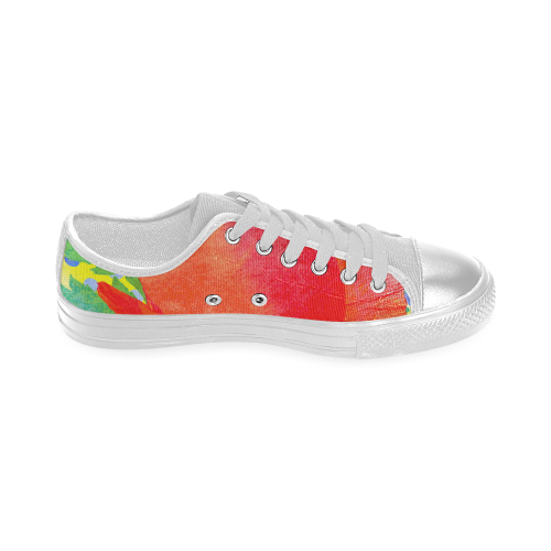 Poppy and Dots Women's Classic Canvas Shoes (Model 018)