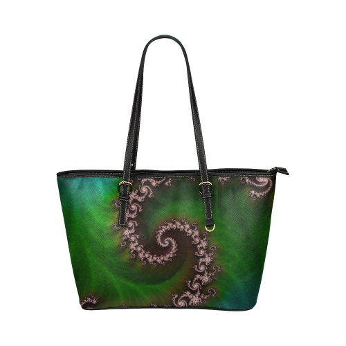 Benthic Saltlife Small Tote - Coral Reef Treasure Hunter Leather Tote Bag/Small (Model 1651)