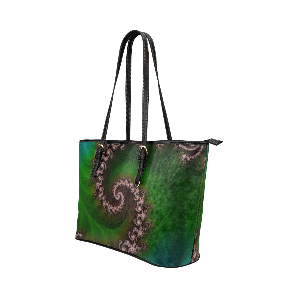 Benthic Saltlife Small Tote - Coral Reef Treasure Hunter Leather Tote Bag/Small (Model 1651)