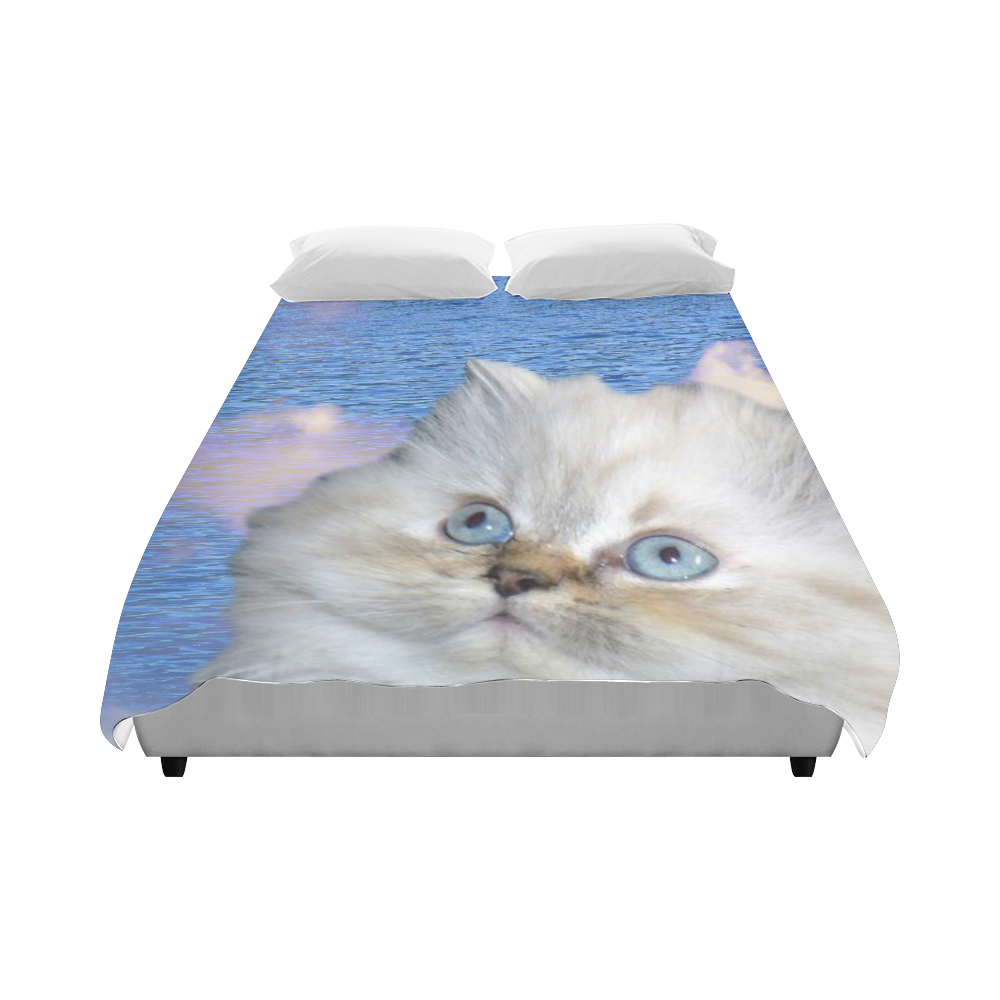 Cat and Water Duvet Cover 86"x70" ( All-over-print)