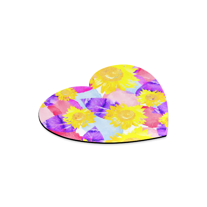 Sunflower Heart-shaped Mousepad