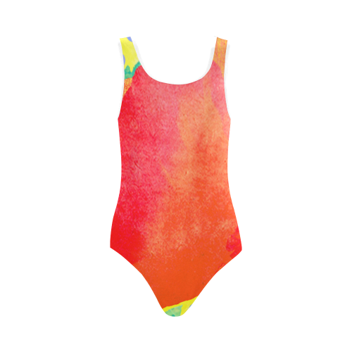 Poppy and Dots Vest One Piece Swimsuit (Model S04)