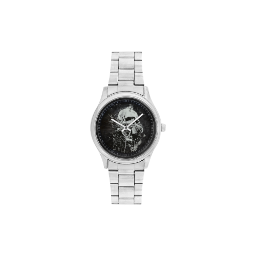 Dark Gothic Skull Men's Stainless Steel Watch(Model 104)