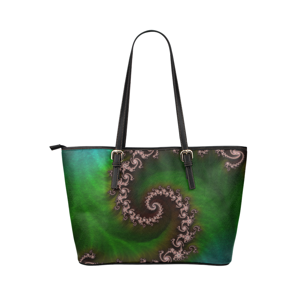 Benthic Saltlife Small Tote - Coral Reef Treasure Hunter Leather Tote Bag/Small (Model 1651)