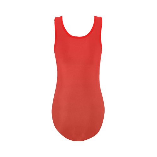 Red gradient VAS2 Vest One Piece Swimsuit (Model S04)