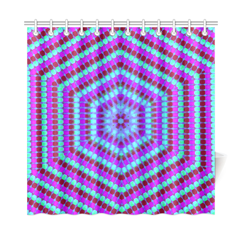 Neon Color Geometric Shower Curtain 72"x72"