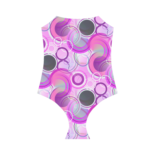 Pink Bubbles Strap Swimsuit ( Model S05)