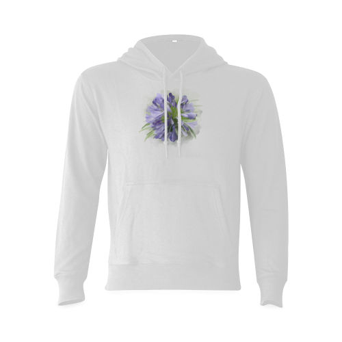 Purple Flower Oceanus Hoodie Sweatshirt (Model H03)