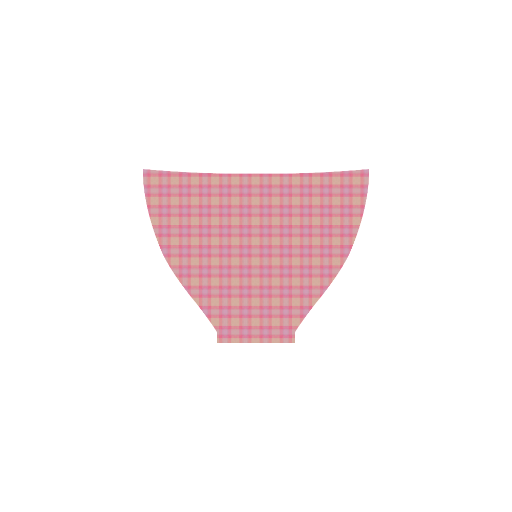 Pink Purple Plaid Custom Bikini Swimsuit