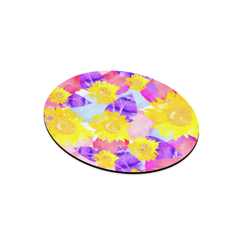 Sunflower Round Mousepad