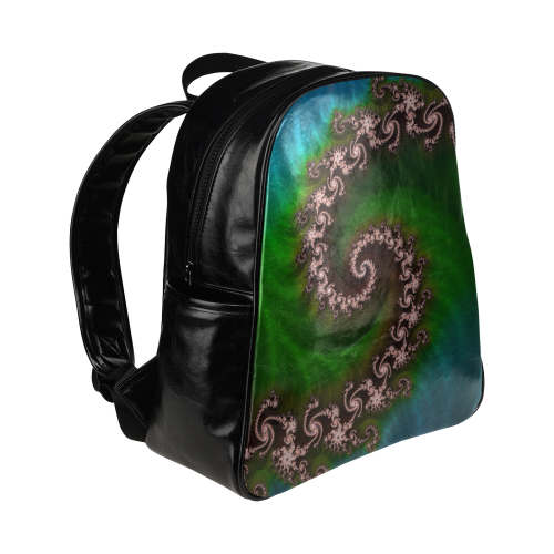 Benthic Saltlife Side-Pocket Black Backpack - Coral Reef Treasure Hunter Multi-Pockets Backpack (Model 1636)