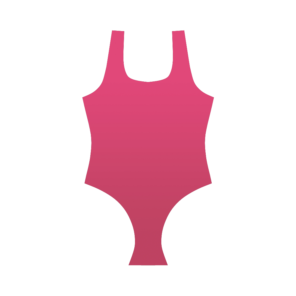 Magenta gradient VAS2 Vest One Piece Swimsuit (Model S04)
