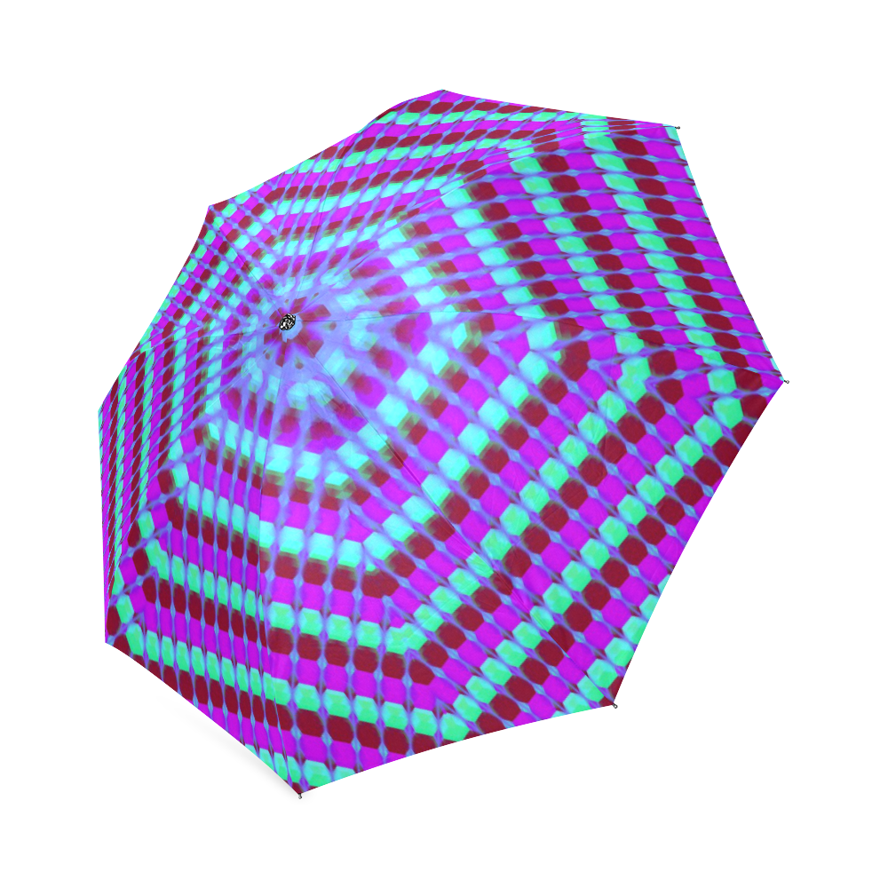 Neon Colors Geometric Foldable Umbrella (Model U01)
